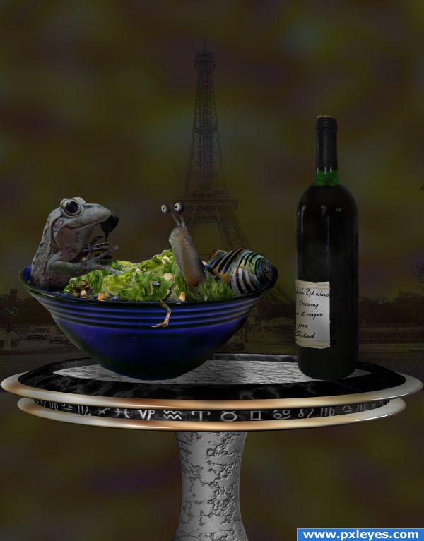 Creation of Grenouille etSalade d'Escargot: Final Result